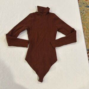 Abercrombie & Fitch Brown Turtleneck Bodysuit